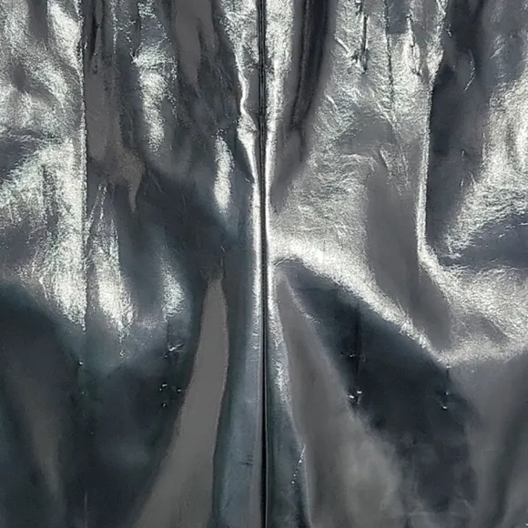 J Crew Collection gamine shirtdress in faux patent leather