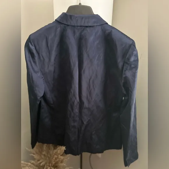 J crew collection satin slim fit blazer navy size 8