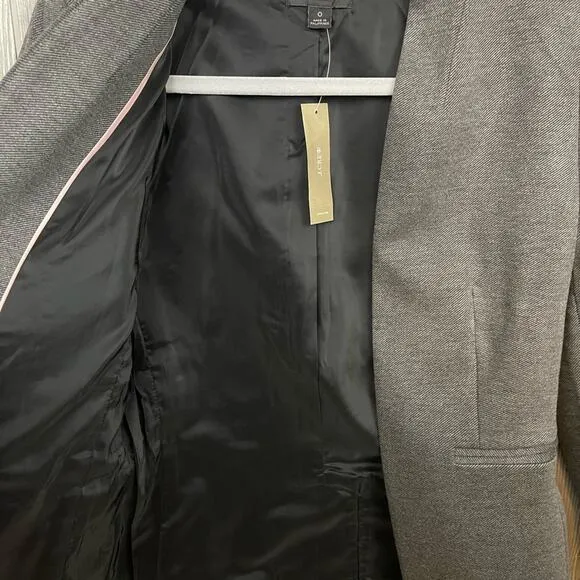 J. Crew Going Out Blazer In Stretch Twill in Heather Dove Gray Size 0 NWT
