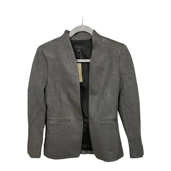 J. Crew Going Out Blazer In Stretch Twill in Heather Dove Gray Size 0 NWT