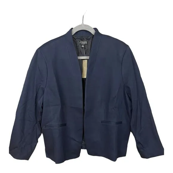 J. Crew Going Out Blazer In Stretch Twill Navy Size 22 NWT