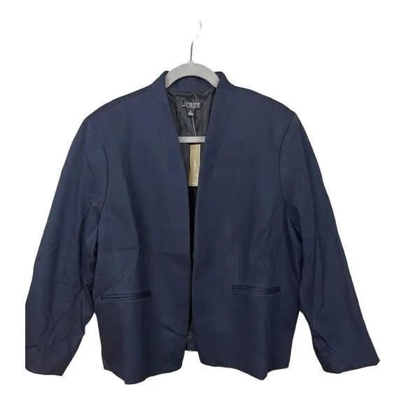 J. Crew Going Out Blazer In Stretch Twill Navy Size 22 NWT