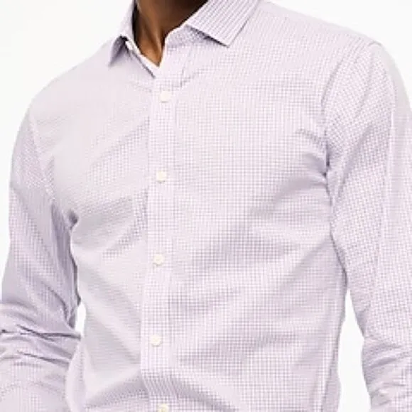 J. Crew Lavender Slim Fit Performance Button Up Dress Shirt