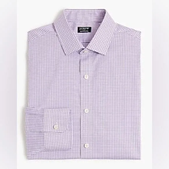 J. Crew Lavender Slim Fit Performance Button Up Dress Shirt