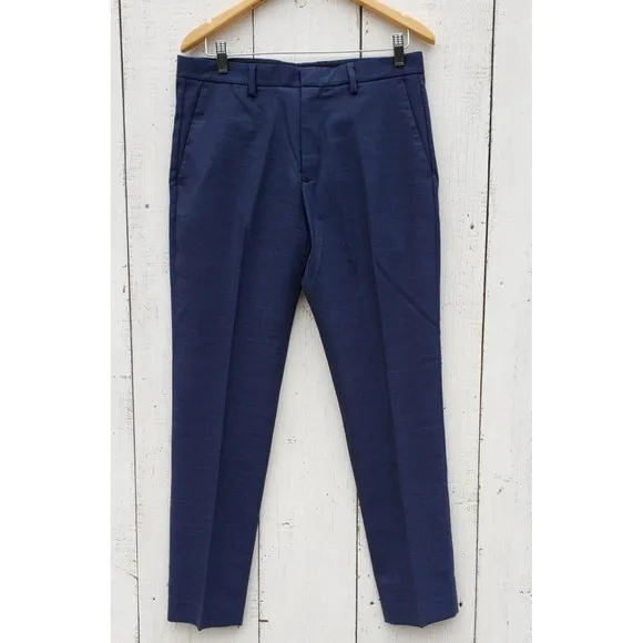 J. Crew Ludlow Slim Fit Dark Blue Polyester Men's Dress Trouser Pants Size 31x30