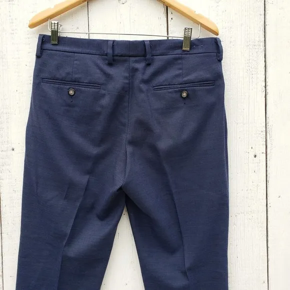 J. Crew Ludlow Slim Fit Dark Blue Polyester Men's Dress Trouser Pants Size 31x30