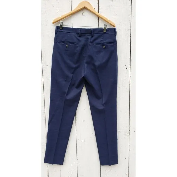 J. Crew Ludlow Slim Fit Dark Blue Polyester Men's Dress Trouser Pants Size 31x30