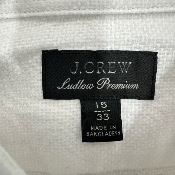 J. Crew Men's 15 | 33 Slim-fit Ludlow Premium fine cotton dress shirt in Dobby