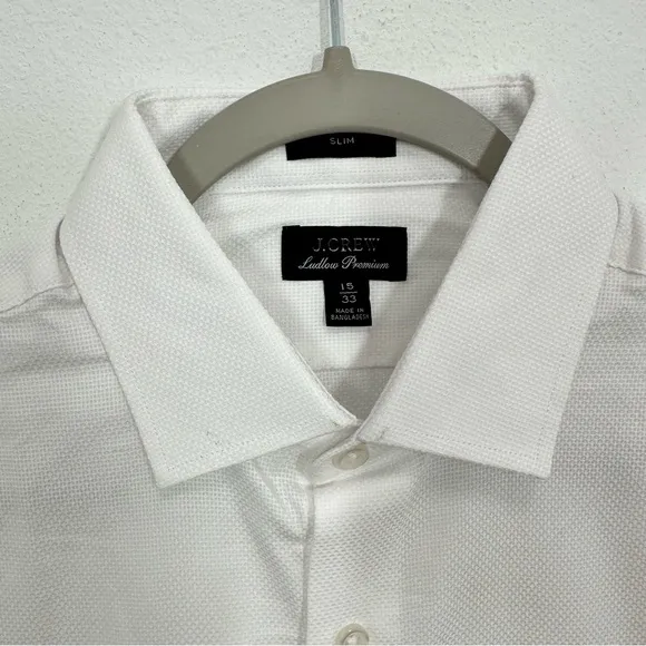 J. Crew Men's 15 | 33 Slim-fit Ludlow Premium fine cotton dress shirt in Dobby