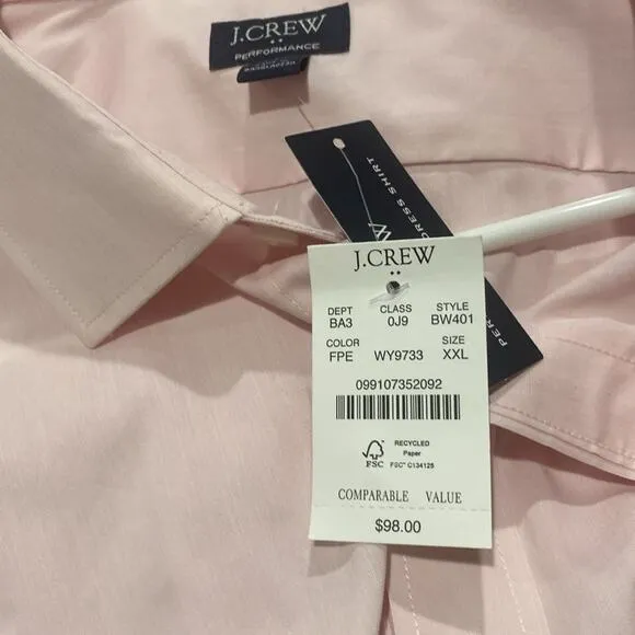 J. Crew Peony Slim Fit Performance Button Up