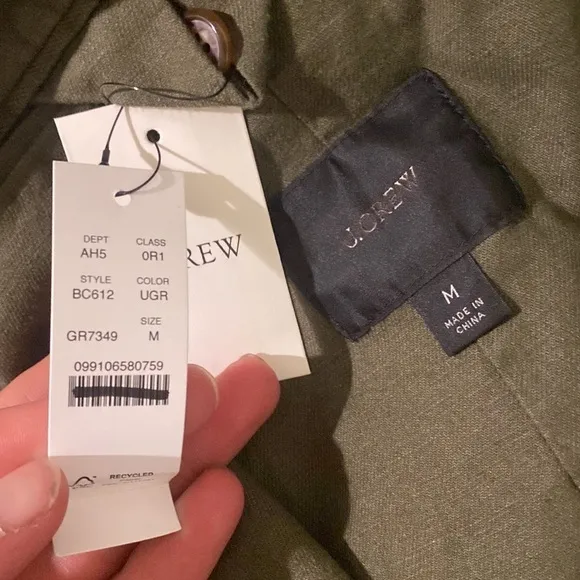 J Crew Slim-fit suit jacket in stretch hemp-organic cottonItem BC612
