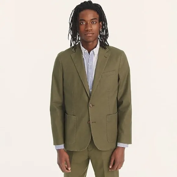 J Crew Slim-fit suit jacket in stretch hemp-organic cottonItem BC612