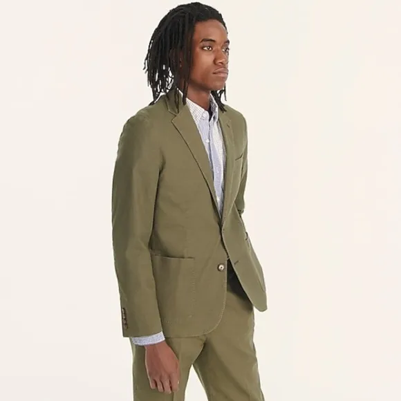 J Crew Slim-fit suit jacket in stretch hemp-organic cottonItem BC612