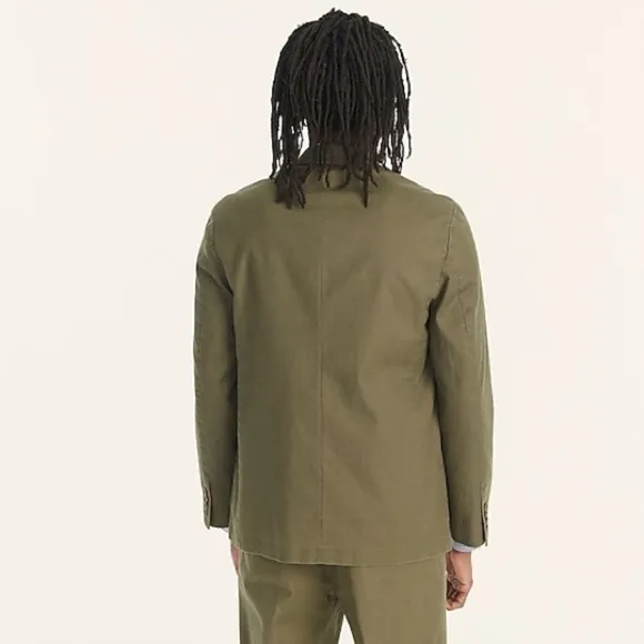 J Crew Slim-fit suit jacket in stretch hemp-organic cottonItem BC612