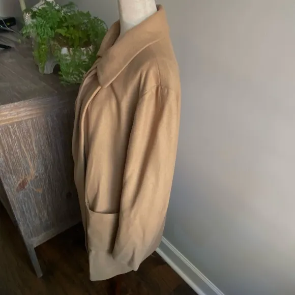 J. Crew Wool Cashmere By Nello Gori Capella CamelLightweight Coat Size 14