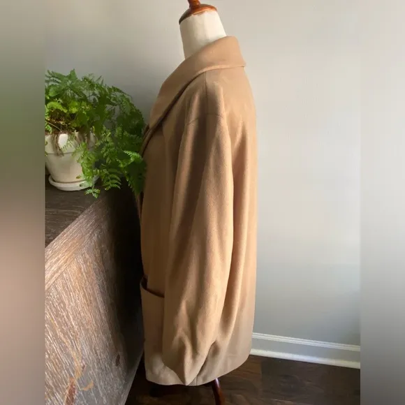 J. Crew Wool Cashmere By Nello Gori Capella CamelLightweight Coat Size 14