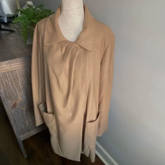 J. Crew Wool Cashmere By Nello Gori Capella CamelLightweight Coat Size 14
