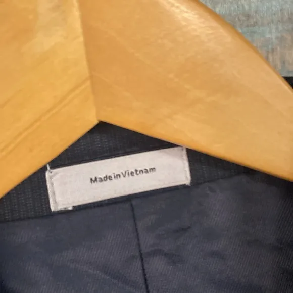 J Ferrar 38 long blue slim fit dress coat
