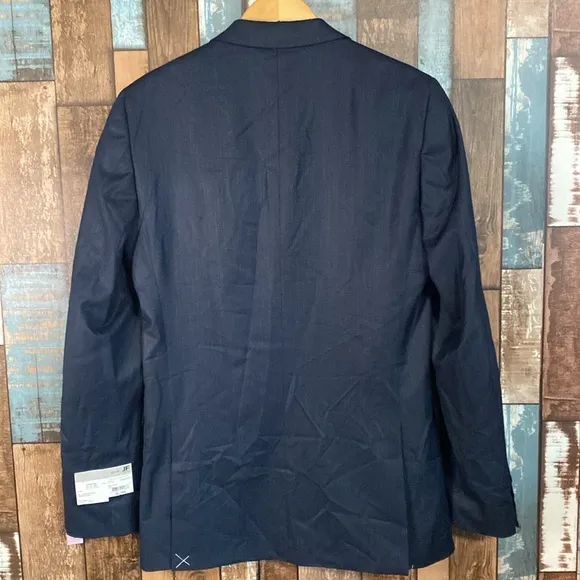 J Ferrar 38 long blue slim fit dress coat