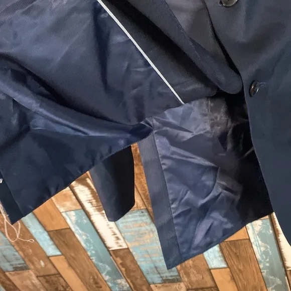 J Ferrar 38 long blue slim fit dress coat