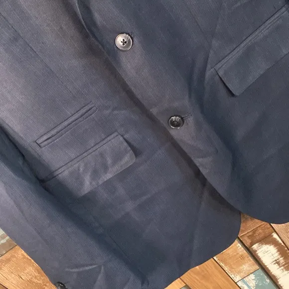 J Ferrar 38 long blue slim fit dress coat