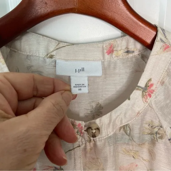 J. Jill Linen Blend Floral Tunic, EUC, size XS