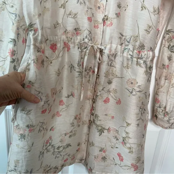 J. Jill Linen Blend Floral Tunic, EUC, size XS