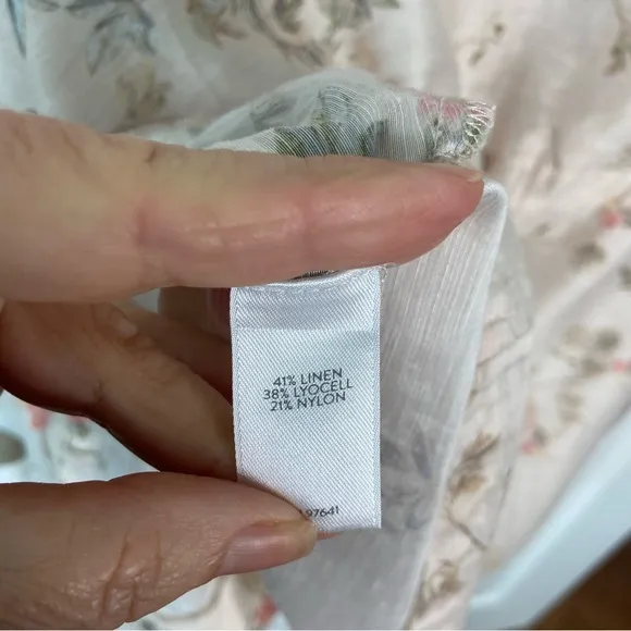 J. Jill Linen Blend Floral Tunic, EUC, size XS