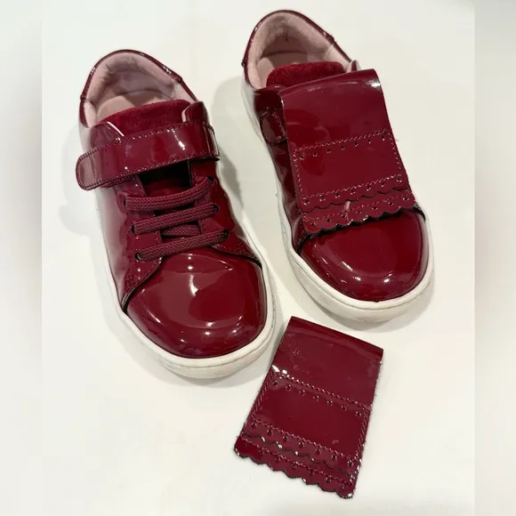 Jacadi Paris Kids Burgundy Patent Leather Shoes