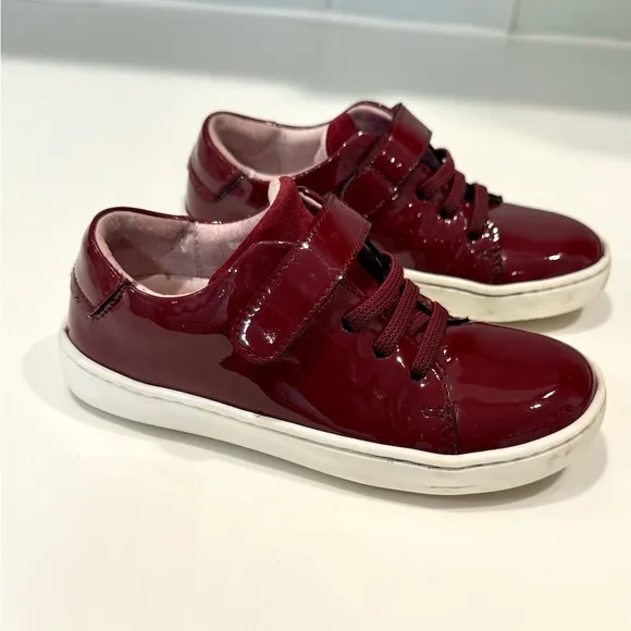 Jacadi Paris Kids Burgundy Patent Leather Shoes