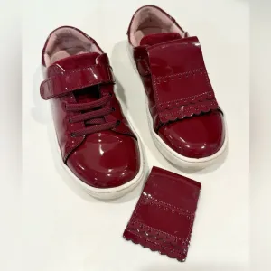 Jacadi Paris Kids Burgundy Patent Leather Shoes
