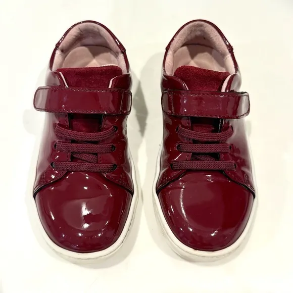 Jacadi Paris Kids Burgundy Patent Leather Shoes