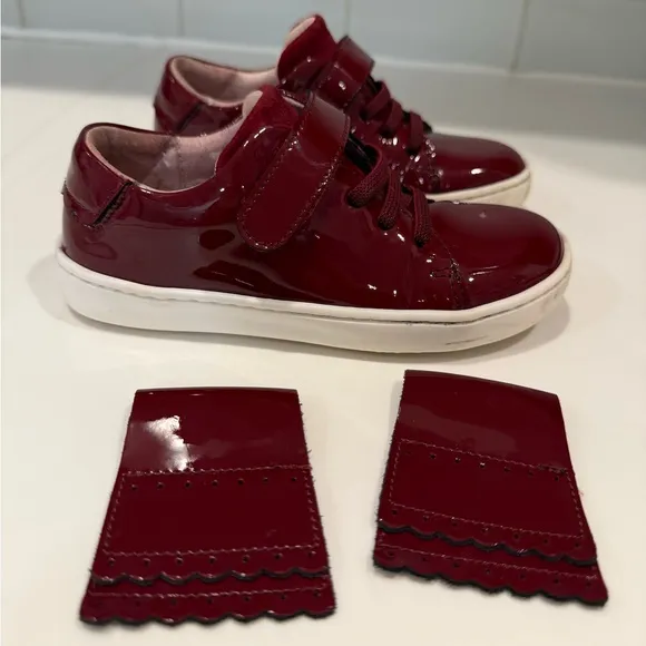 Jacadi Paris Kids Burgundy Patent Leather Shoes