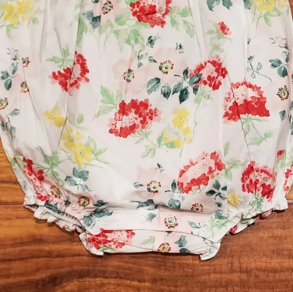 Janie and Jack NWT 12-18 months floral romper and matching shoes