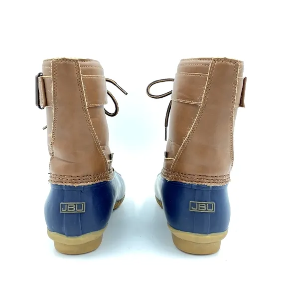 JBU JAMBU Nala Vegan Leather Navy Duck Boots Sz 8