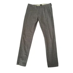 J.Crew 484 Slim Fit Gray Plaid Dress Pants - Mens Size 32x34