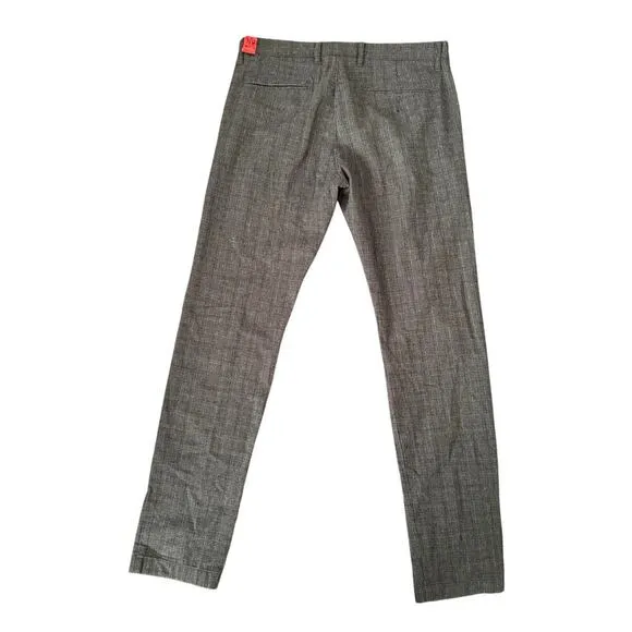 J.Crew 484 Slim Fit Gray Plaid Dress Pants - Mens Size 32x34