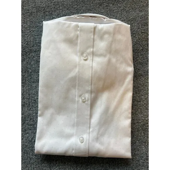 J.Crew Bowery Slim Dobby Wrinkle-Free Dress Shirt White Medium NWT BV488