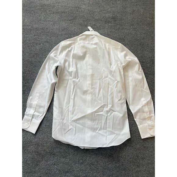 J.Crew Bowery Slim Dobby Wrinkle-Free Dress Shirt White Small NWT BV488