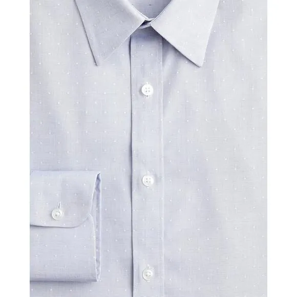 J.Crew Bowery Slim Dobby Wrinkle-Free Dress Shirt White Small NWT BV488