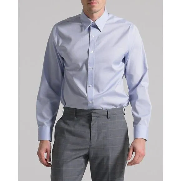 J.Crew Bowery Slim Dobby Wrinkle-Free Dress Shirt White Small NWT BV488