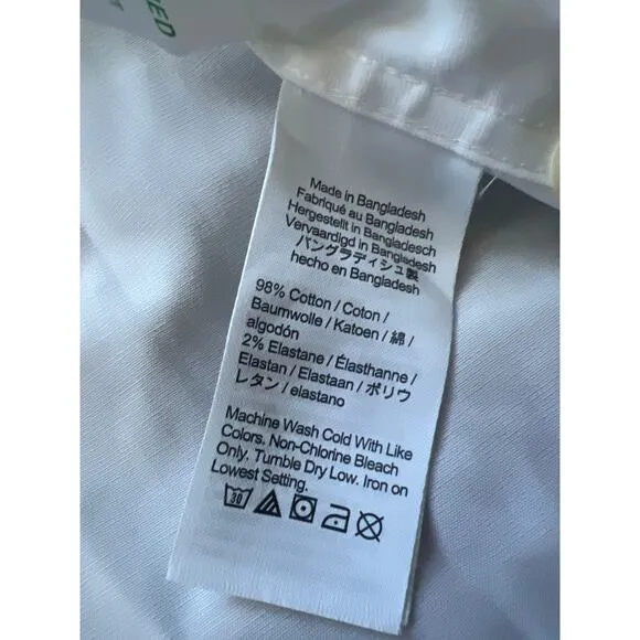 J.Crew Bowery Wrinkle-Free Dress Shirt – White – XL Slim – NWT