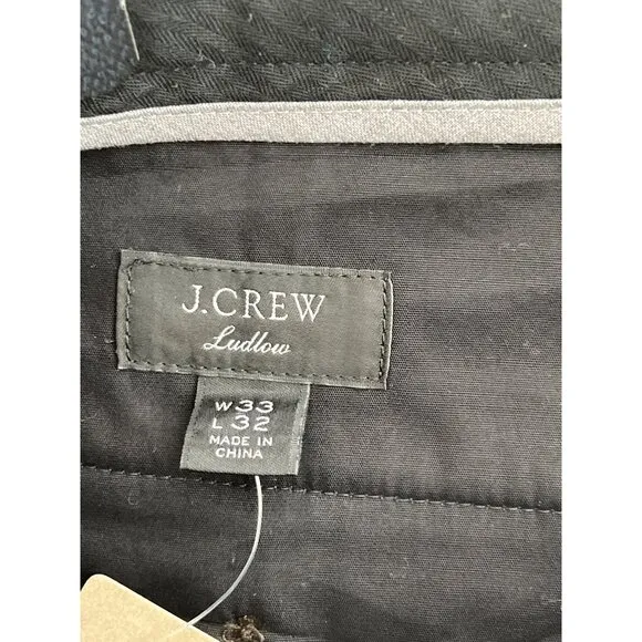 J.Crew Ludlow Four Season Wool Dress Pants W33 L32 Gray Mens Slim Fit
