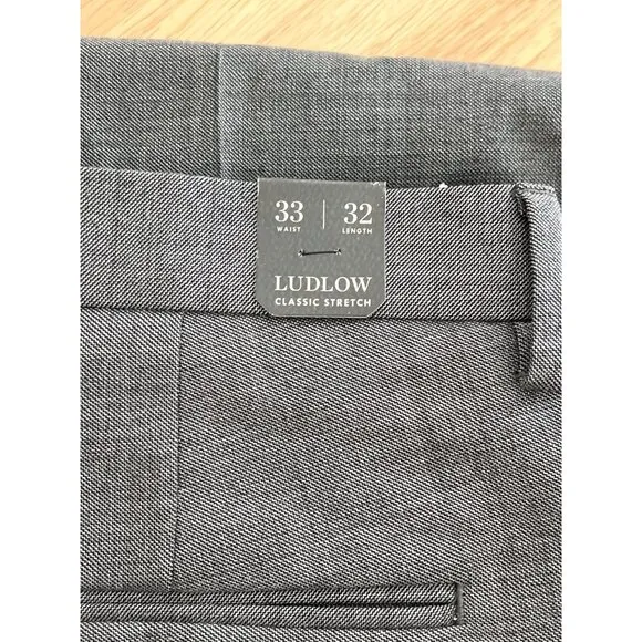 J.Crew Ludlow Four Season Wool Dress Pants W33 L32 Gray Mens Slim Fit