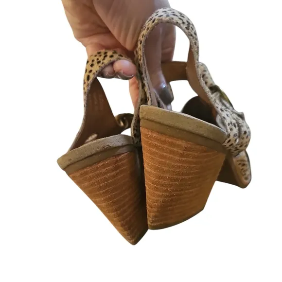 Jeffrey Campbell Black and Cream Sandals with Chunky Heel SH324