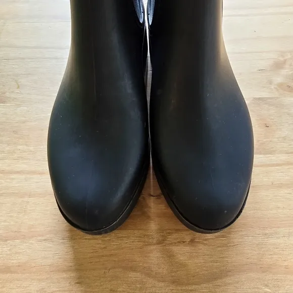 Jeffrey Campbell Black Cloudy Waterproof Chelsea Rain Boot