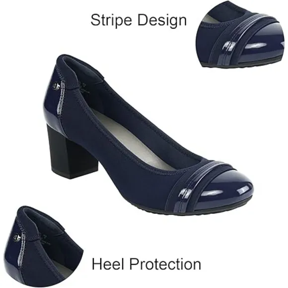 JENN ARDOR Round Toe Low Heels Chunky Pumps Norm Classic Old Money SZ 11:NWT/Box