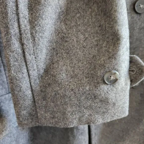 J.Ferrar men's 2XL plus size wool double breasted coat grey high neck vest
