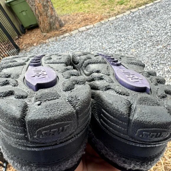 Jibs Gray Wool Blend Slip-On Slippers Rubber Soles &amp; Adjustable Toggle Closure