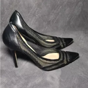Jimmy Choo Elegant Black Mesh Women's Heels